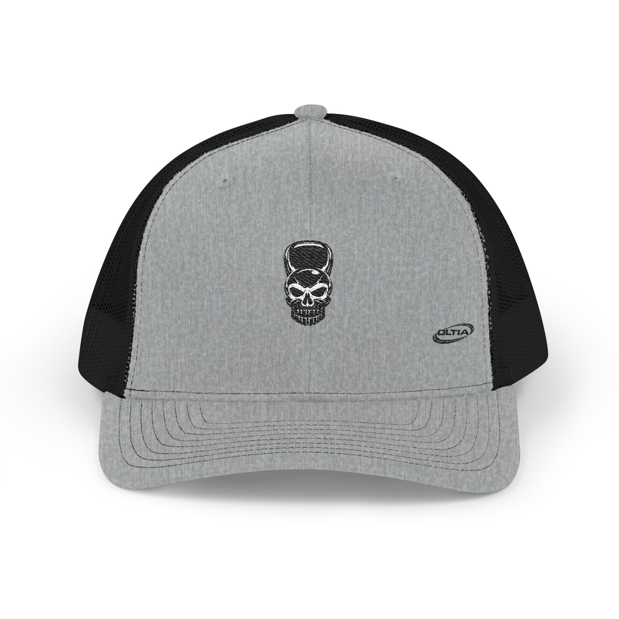 Trucker Cap — Shimmer Skull Embroidered Snapback