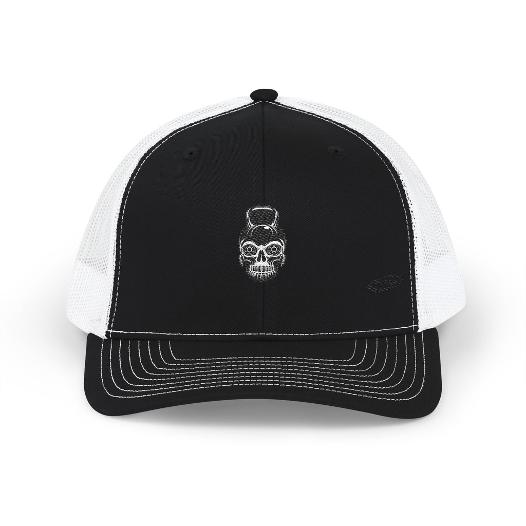 Trucker Cap — Shimmer Skull Embroidered Snapback