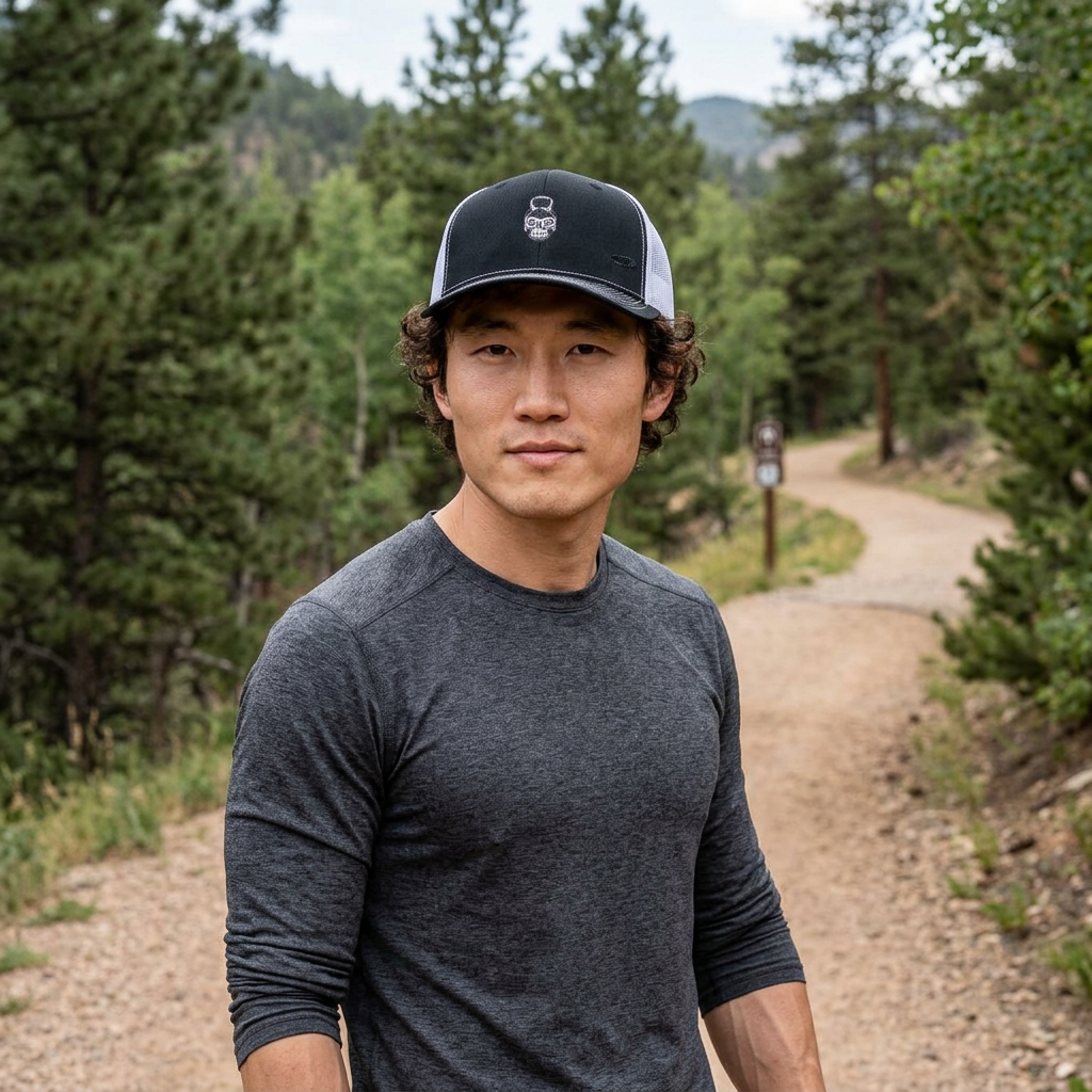 Trucker Cap — Shimmer Skull Embroidered Snapback