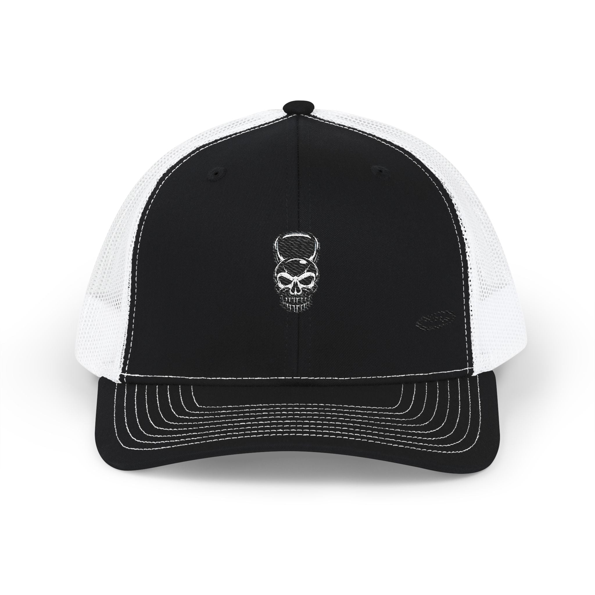 Trucker Cap — Shimmer Skull Embroidered Snapback