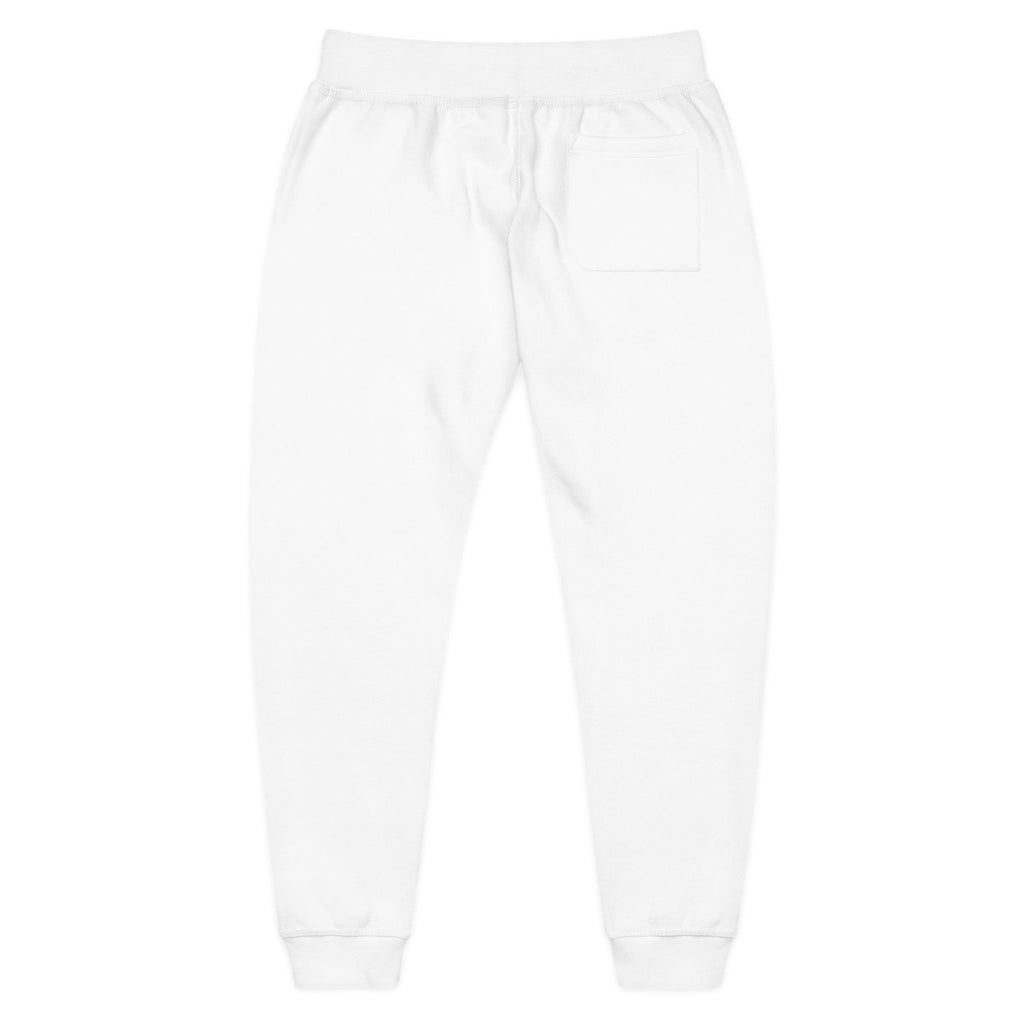 Embroidered 'God Gym Goals' White Fleece Sweatpants — Cozy Motivational Joggers