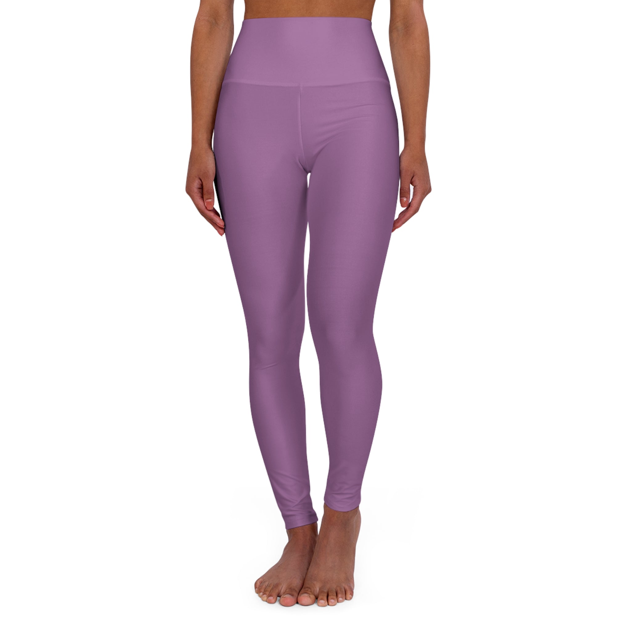 High-Waist Purple Yoga Leggings — Lightweight Stretch Activewear