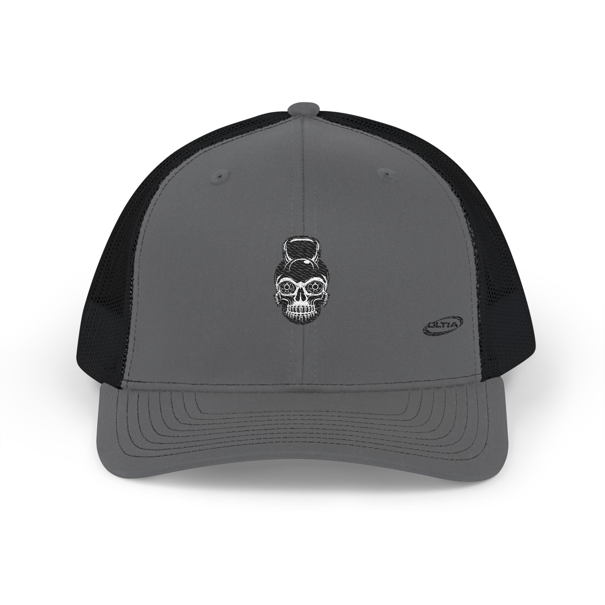 Trucker Cap — Shimmer Skull Embroidered Snapback